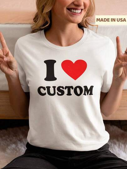 Personalized Women's T-Shirt - Add Your Own Text/Image (Slogan/Motto/Favorite Phrase/Internet Meme) To Design Your Custom Printed T-Shirt, Perfect As A Gift For Girlfriend/Wife, Valentine's Day, Thanksgiving, Christmas, Anniversary, Birthday, Wedding, Best Friend, Ornamental, Dawg, Stylish, Fashion, Hipster, Contracted, Easy Costume, Minimal Chic, Casual, Cute, Unique,Christmas Party Guideline