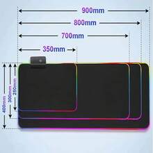 RGB Anime Cyberpunk Mouse Pad, Kawaii Anime Girl Desk Mat, XXL Futuristic Gaming Desk Mat, Cute Japanese Desk Decor - RGB(港幣 202.77 - 港幣 582.31) - 查看 9