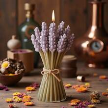 Lavender Candle Making Mold - Elegant Silicone Mold For DIY Candles, Epoxy Resin, Plaster & Clay, Reusable Floral Craft Mold With Easy Release Design - Mold 83 - View 3