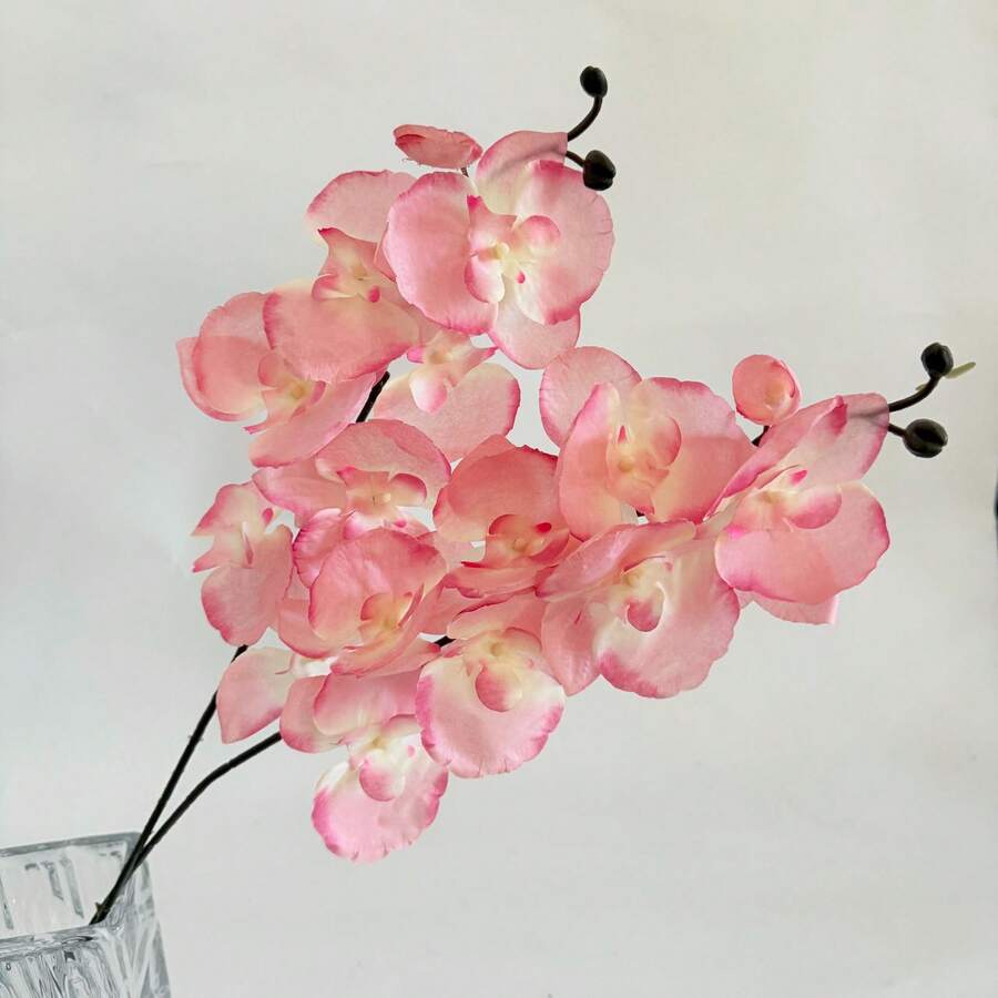 1 pieza/3 piezas/5 piezas/6 piezas Orquídea Phalaenopsis artificial, tallos de orquídea artificial realista, arreglo floral de orquídea artificial de estilo clásico, orquídea decorativa adecuada para sala de estar, decoración del hogar, hotel, arreglo floral de boda, decoración de Halloween, decoración navideña, decoración de otoño