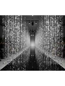 3pcs Shiny Rhombus Small Square Hanging Decor, Silver Diamond-Shaped Tassel Chain, Sparkling Sequin Hanging Decoration, Suitable For Wedding Arch Backdrop, Room Partition Curtain, Suitable For Home Holiday Party, Wedding Celebration - Multiple Styles - View 6