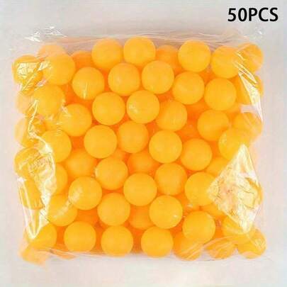 Bộ 5/10/20/50 quả bóng bàn 40mm mờ, chất liệu PP, chống gỉ, thích hợp cho người lớn luyện tập và giải trí, màu vàng và trắng.
