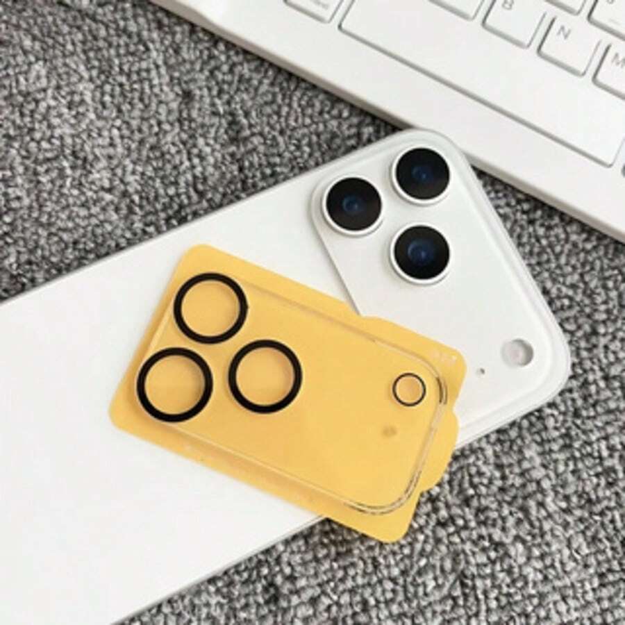 Miếng dán bảo vệ ống kính camera bằng kính cường lực 9H, tương thích với Apple 17/16/15 Pro Max và 14 Pro/13/12/11/17 Air/17E/16E - Siêu trong suốt, chống trầy xước, không bọt khí