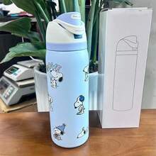 OWALA 双口户外露营水瓶，带吸管，大容量 32 盎司（约 950 毫升）双层真空保温水瓶，设计精美，做工精良，适合露营、工作、室内使用（沙滩/陆地露营必备配件），以及其他户外活动。便携式咖啡杯，适用于冷热饮，也可用于健身和骑行，防漏盖，旅行杯。 - 彩色 - 查看 8