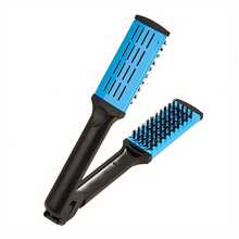 V-Shaped Hair Straightener, 2-In-1 Straightening And Curling Iron, Portable Non-Rechargeable Home Hair Straightening Comb - Multicolor - View 16