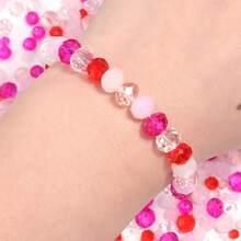 1pack Random Color Glass Bead For Women For DIY Jewelry Making - Pink - View 6