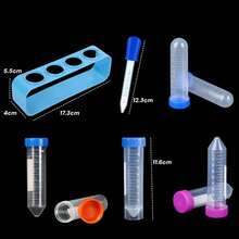 1 Set - 50ml Plastic Graduated Centrifuge Tubes With Rack And Colorful Straws, Screw Cap Sample Storage Tubes, Educational Laboratory Supplies, Suitable For STEM Science Experiments, School Projects And Home Education, Perfect For Students And Teachers, Back To School Season - 4-hole Series a - View 9