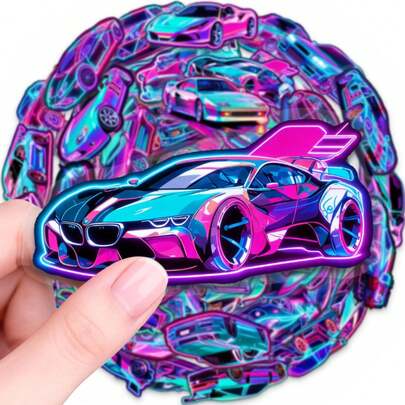 50 miếng dán hình sóng màu neon, cá tính dành cho thanh thiếu niên và người lớn, chống nước và bền bỉ, thích hợp dán lên laptop, bình nước, ván trượt, ốp điện thoại, đàn guitar, hành lý, xe đạp. Phong cách retro Futuristic, phù hợp để trang trí phòng theo phong cách DIY.
