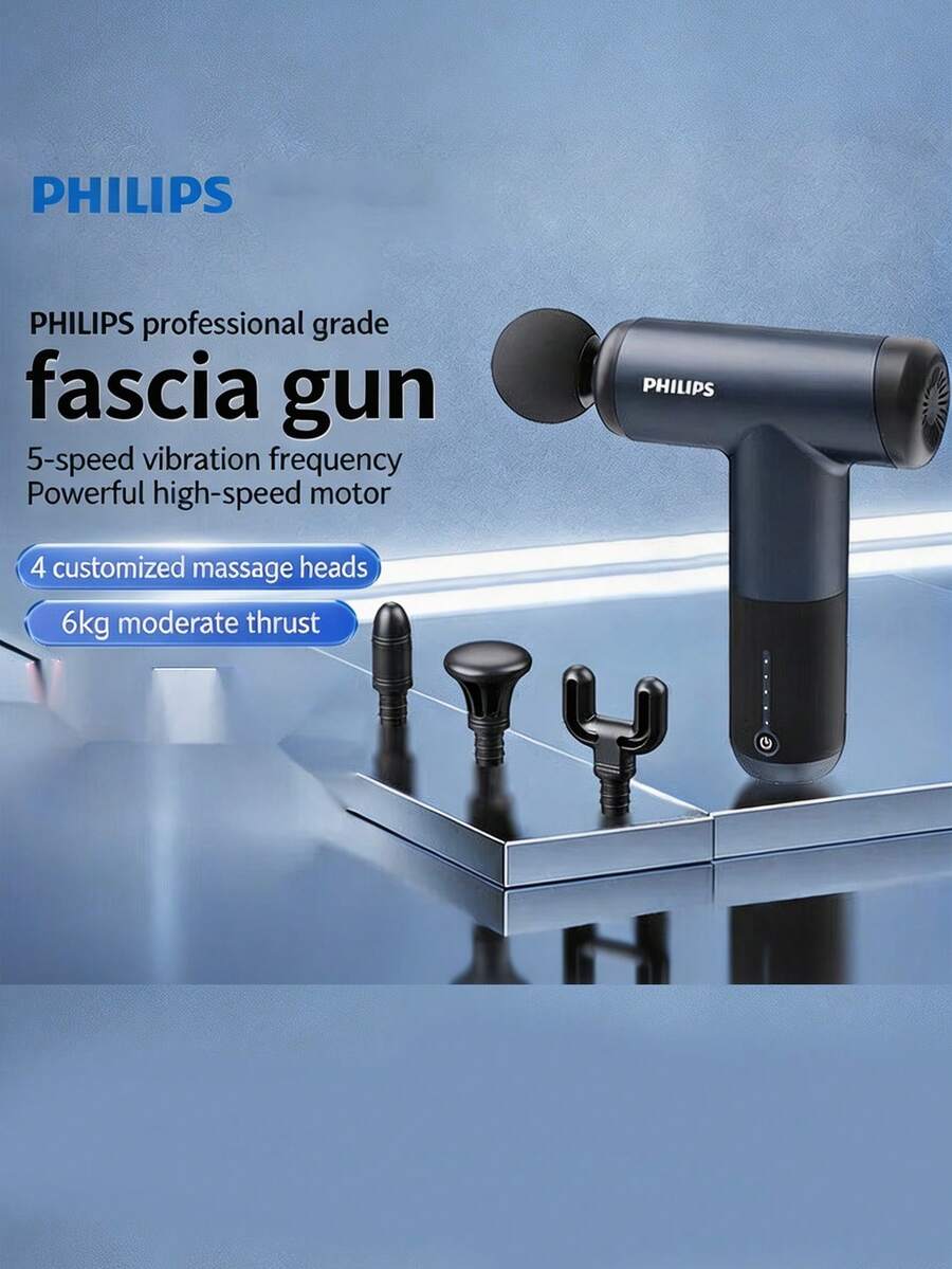 PHILIPS PPM7304DB 筋膜槍迷你，肌肉按摩器，肌膜搶，放鬆頸膜槍，五檔震動頻率，小巧便攜，6kg強推力爆發，運動居家 - 查看 1