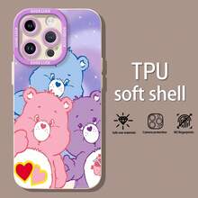 Ositos Cariñositos rosas, azules, morados y brillantes.funda de teléfono Fundas compatibles con ,Apple,VIVO,OPPO,,, y Honor.Fabricadas en silicona TPU,ofrecen protección contra golpes y caídas. - Blanco - Ver 3