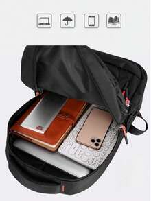 Ba lô nam thời trang thường ngày dung tích lớn, túi đựng laptop cho học sinh, túi du lịch ngoài trời, túi đi làm. - Chữ ký - Xem 5