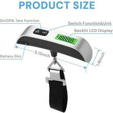 Báscula digital de equipaje y pesca de 50 kg; báscula portátil de mano con pantalla LCD retroiluminada y 4 opciones de unidad; diseño antideslizante; adecuada para maletas, mochilas y paquetes - Multicolor - Ver 9