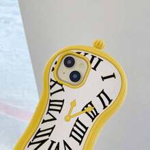 Cute 3D Melting Clock Silicone Phone Case For 17/16/15/14/13/12/11 Pro Max/Plus XS/XR/X/7/8 Series, Dali Inspired Wavy Clock Design, Fun Yellow Protective Cover Anti-Scratch For Men/Women Anti-Drop Anti-Slip Skin-Friendly Material Waterproof Great Gift For Family/Couples/Friends Minimalist & Creative Design Shock-Proof Anti-ShockValentine's Day Gift Giving Cheetah Print Summer Ldeal Holiday Present Custom Phone Case Waterproof Anti-Fall Scratch Resistant Stitch Holiday Limited Edition New Year Special Offer Add A Festive Touch  Case 1 Hot Selling Item 13 Case Genycase Minimalist New Style Holiday Gift - Mixed Colors - View 3
