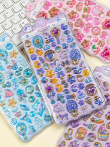 彩色 3D 環氧樹脂貼紙 - 可愛動物 - 防水、可重複使用、可重新定位、自黏式、高品質樹脂 - 完美用於裝飾智慧型手機、手機殼、筆記本電腦、桌面、平板電腦、文具、筆記本、日記本、計畫本、剪貼簿、馬克杯、水瓶、冰箱、禮物包裝、DIY 裝飾 - 多色[款式/包裝隨機] - 查看 3