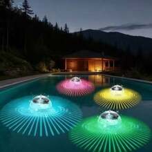 1pc Solar Powered Floating Water Lantern, Colorful Crystal Ball Lamp For Swimming Pool, Pond, Hanging Lamp, Garden Party Outdoor Decor - 10cm - View 8