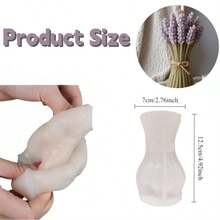 Lavender Candle Making Mold - Elegant Silicone Mold For DIY Candles, Epoxy Resin, Plaster & Clay, Reusable Floral Craft Mold With Easy Release Design - Mold 83 - View 11