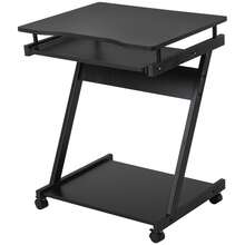 HOMCOM Roller Computer Table - A - View 13