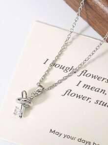 1. Mặt dây chuyền trang sức hình học tinh tế đính đá Zirconia, thời trang và đa năng, phù hợp đeo hàng ngày. - vòng cổ hình học - Xem 9