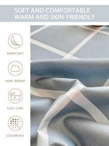2/3pcs Skin-Friendly Comfortable Minimalist Bedsheet Set, Printed Bedding, Mattress Protector, Bed Cover, Bed Sheet, Soft Home Textile, Breathable Anti-Pilling Mattress Pad, Home Decor, Suitable For All Bed Sizes - Double, Full, Queen, King, All Seasons, Dust-Proof Bed Cover, Machine Washable - Mint Blue - View 8