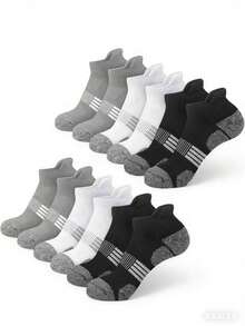 男士网眼透气运动短袜，吸湿排汗，防滑，有黑色、白色和灰色可选。 - 彩色 - 查看 34