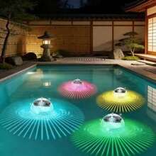 1pc Solar Powered Floating Water Lantern, Colorful Crystal Ball Lamp For Swimming Pool, Pond, Hanging Lamp, Garden Party Outdoor Decor - 10cm - View 7