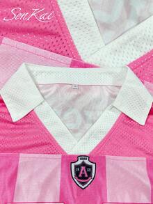 Spring/Summer Women's Tops, Highest Rated Women's Top, Petite Pink Oversized Number 23 T-Shirt Casual - Pink - View 10