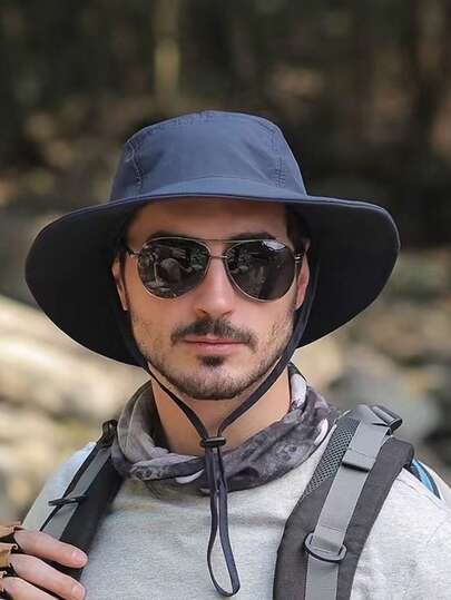 1 chiếc mũ tai bèo nhẹ, nhanh khô, chống nắng mùa hè, thích hợp cho hoạt động ngoài trời như đi bộ đường dài và câu cá.