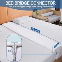Vekkia Split King Gap Filler For Adjustable Bed,Twin To King Bed Converter Kit,Bed Bridge Twin To King,Mattress Connector With Washable Cover,For Guests Stayovers,Family Room(75in*10in/80" L X 10" W/80" L X 12" W) - White - View 12