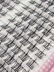 Hinarin 432 Cluster Eyelash Book C Curl DIY Natural Anime Cross And Fluffy Style Eyelash Extensions Suitable For Beginners Reusable Pre-Made Left And Right Eye Lash Clusters Individual Eyelashes, Lashes, Fake Lashes - C - View 6