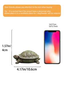 乌龟造型多肉植物盆栽 - 手工树脂花盆，迷你多肉植物盆栽，乌龟装饰及女士礼物，小型多肉植物盆栽，适合办公桌和家居装饰 - 彩色 - 查看 13