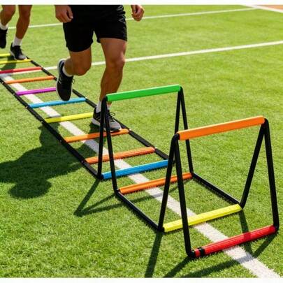1件装多功能敏捷协调梯，适用于篮球、足球、健身训练，非电动