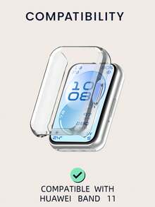 1 chiếc ốp lưng đồng hồ TPU mạ điện thời trang trơn dành cho nam/nữ, tương thích với vòng đeo tay thông minh Band 11, phụ kiện dùng hàng ngày, quà tặng, chống trầy xước. - Ban nhạc 11 - Xem 2