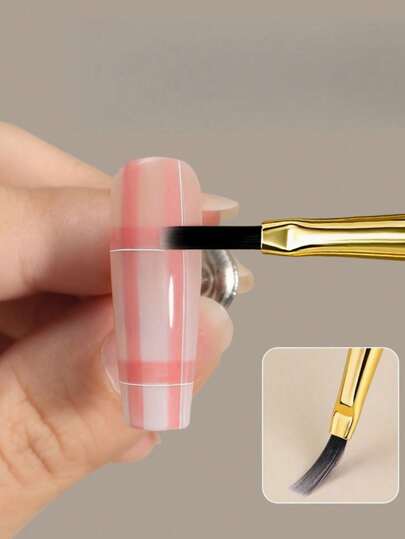 Bộ 2 bút vẽ móng tay kiểu Nhật tối giản và bút vẽ dây, bút vẽ tay chuyên dụng cho tiệm nail, thích hợp để vẽ móng, vẽ dây, pha trộn, móc, v.v., bút trị liệu bằng ánh sáng chuyên dụng cho móng.