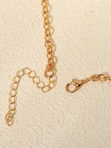 Bộ trang sức cưới 3 món dành cho nữ gồm dây chuyền và bông tai, phụ kiện dự tiệc thanh lịch. - màu đen - Xem 10