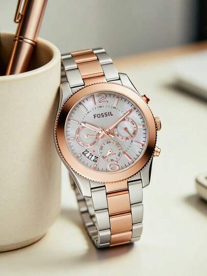 Fossil ES4135 女士腕表，珍珠贝母表盘，完美伴侣