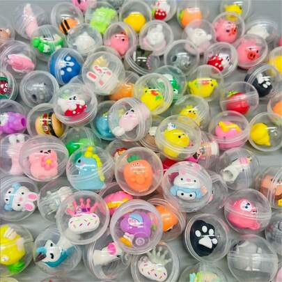 14/28pcs Mini Gashapon Toys - Perfect Gumball Machine, Party Favors And Surprise Prizes - Suitable For Halloween, Thanksgiving, Christmas And Easter Celebrations [Random Color]