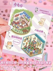 1 cuốn sách dán hình phong cảnh 3D mini, hình dán phong cảnh thu nhỏ 3D, hình dán thủ công dùng để trang trí sổ lưu niệm. 8 thẻ phong cảnh, 12 chất liệu, hình dán hoạt hình 3D, hình dán phong cảnh thu nhỏ tự dính sáng tạo, phong cảnh giúp giảm căng thẳng. - Nhiều màu - Xem 2