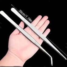Multifunctional Stainless Steel Tweezers, Long And Durable Clamps, Suitable For Pet Feeding, Outdoor Bonsai, Repair, BBQ, DIY Jewelry Making, Aquarium Cleaning - Tweezers - View 1