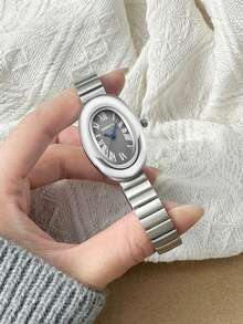 REBIRTH 1 chiếc đồng hồ đeo tay nữ dây thép không gỉ, kiểu dáng tối giản, thích hợp đeo hàng ngày. - Một cỡ - Xem 7