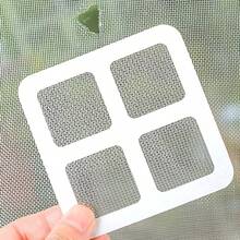 40pcs Window Screen Repair Kit, 4 Inch X 4 Inch (10cm X 10cm) Patches, 3-Ply Heavy Duty Adhesive Mesh Tape, For Repairing Rips And Holes In Door And Window Screens,For Home And Outdoor Use - Grey - View 4