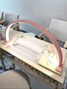 Đèn làm móng kiểu dáng tối giản hiện đại, ánh sáng ba màu, nguồn sáng LED, có màu hồng và trắng, thích hợp sử dụng trong các tiệm làm móng hoặc tại nhà. - Một cỡ - Xem 4