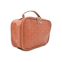 bright orange functional makeup bag travel toiletry pouch for essentials - Naranja - Ver 2
