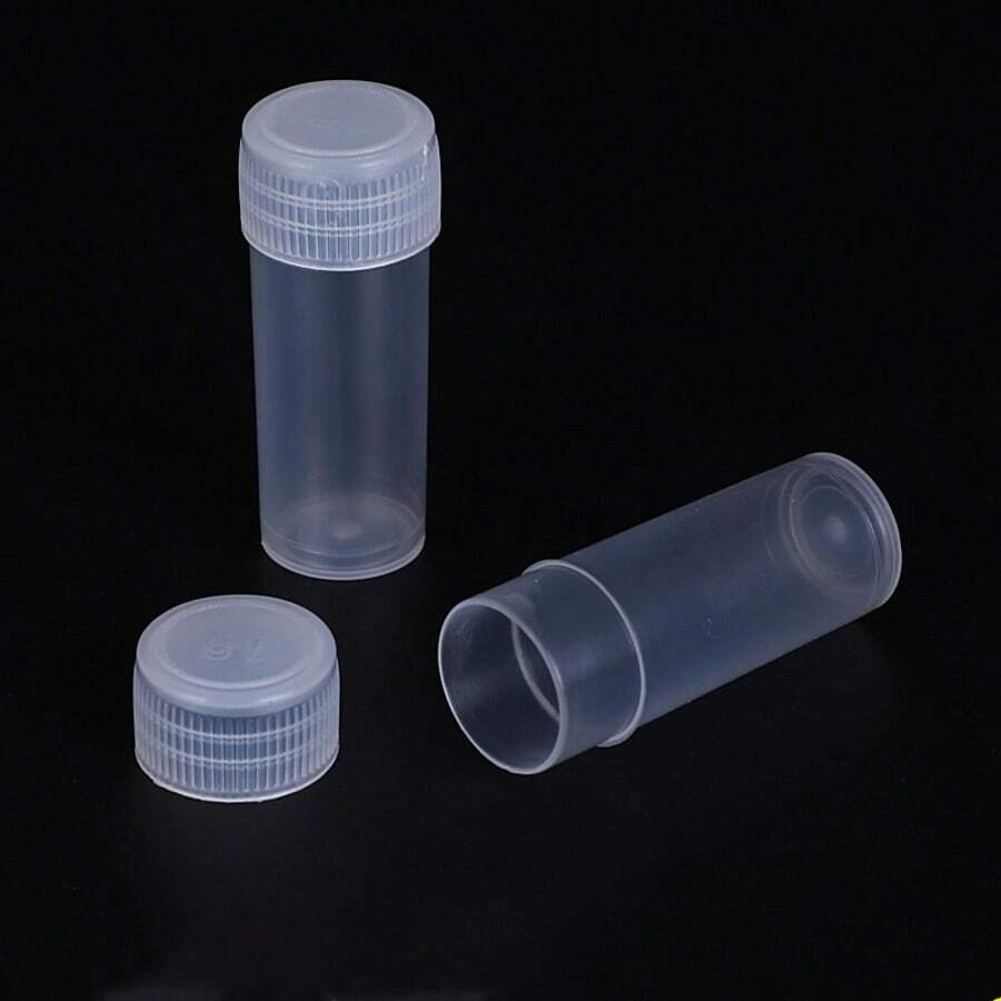 50pcs Transparent Plastic Needle Tubes, Cross Stitch Needle Storage Containers, Sewing Handcraft Needle Holders - Multicolor - View 1