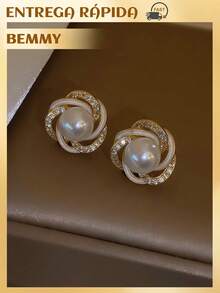 1 Pair Of Elegant And Sophisticated Pearl Earrings, Suitable For Women To Wear Every Day And At Parties - White - View 11