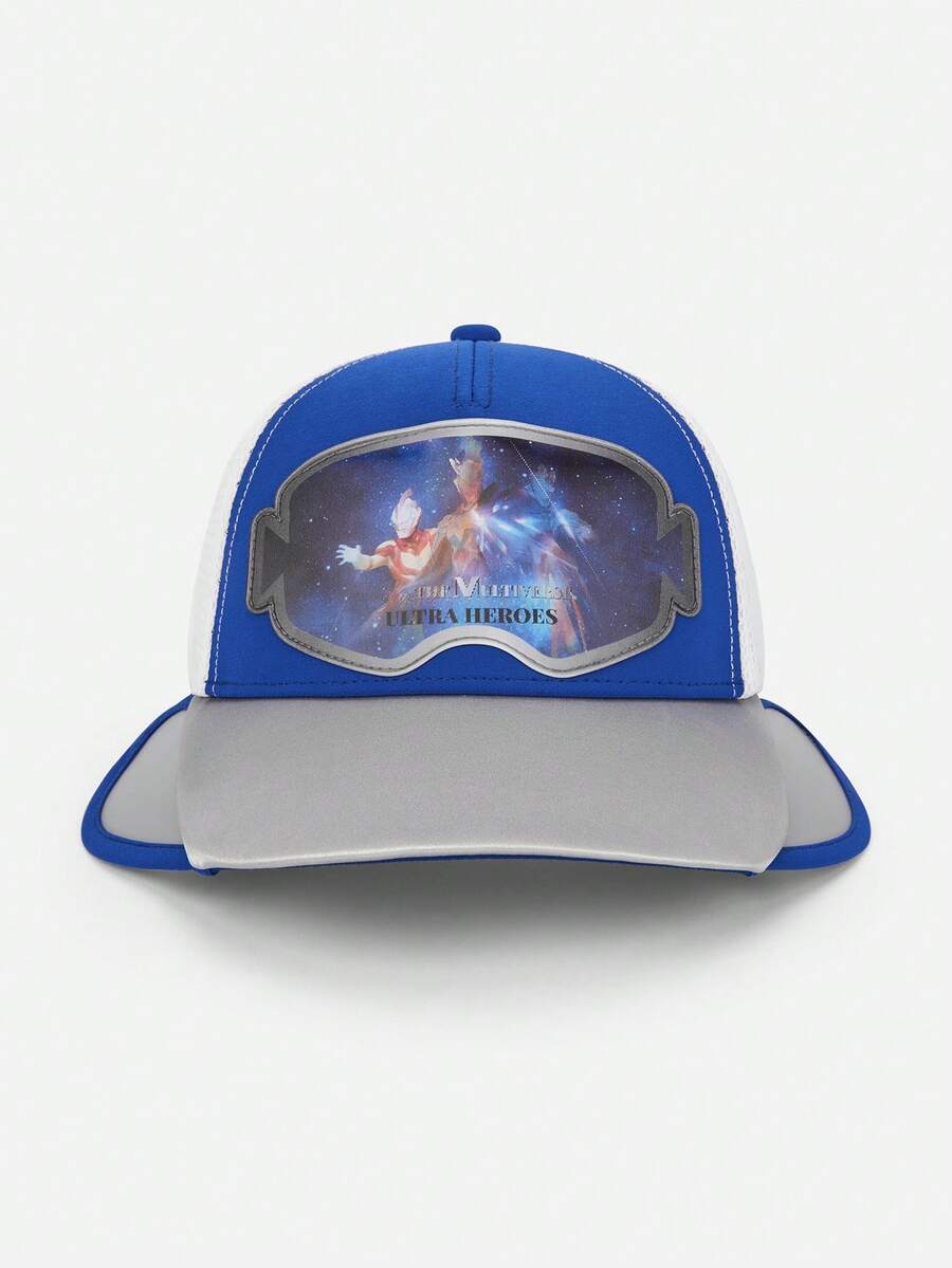 Balabala Gorra de béisbol para niños Ultraman 2026, protección solar de doble ala, estilo fresco, sombrero de verano suave y cómodo - azul oscuro - Ver 1