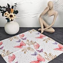 IOOJA 20/50Pcs 2ply Unfolded Size 33*33cm Butterfly Leaf Print Party Napkins Disposable Napkins Suitable For Theme Parties Designed For Lively Parties Essential For Company Team Building And Friends Gatherings - Multicolor - View 3