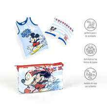 Disney CERDÁ LIFE'S LITTLE MOMENTS - Mickey Mouse Single Jersey Pyjamas With Toiletry Bag, Size 2 Years - 100% Cotton - Blue - For Mickey Fans - Blue - View 6