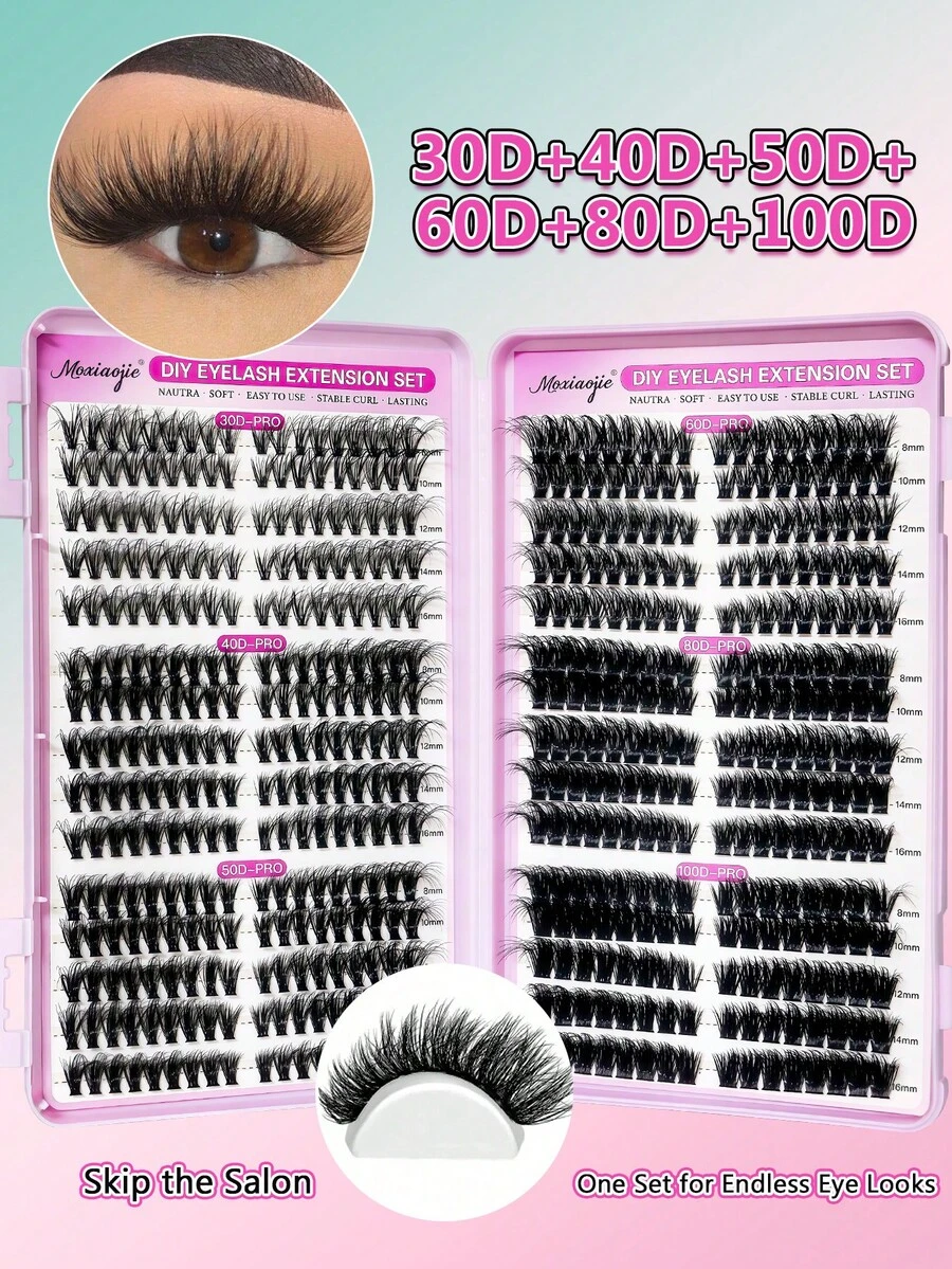 Cils Lashwhisper de style anime, doux et moelleux, longueurs mixtes de 8 à 16 mm. Cils 3D épais de style dessin animé "Misty", doux et moelleux pour extension de cils DIY, convient aux débutants - Multicolore - Voir 1