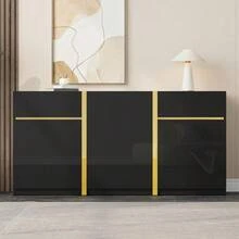 Buffets & Sideboards - Black + MDF + Particle Board - View 8