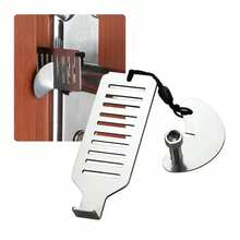 1/2/3/4pcs Adjustable Portable Door Lock Security Device, Suitable For Home, Hotel, Apartment, Dormitory And Other Scenarios, Providing Extra Privacy And Security Protection, Silver Color - Silver - View 3